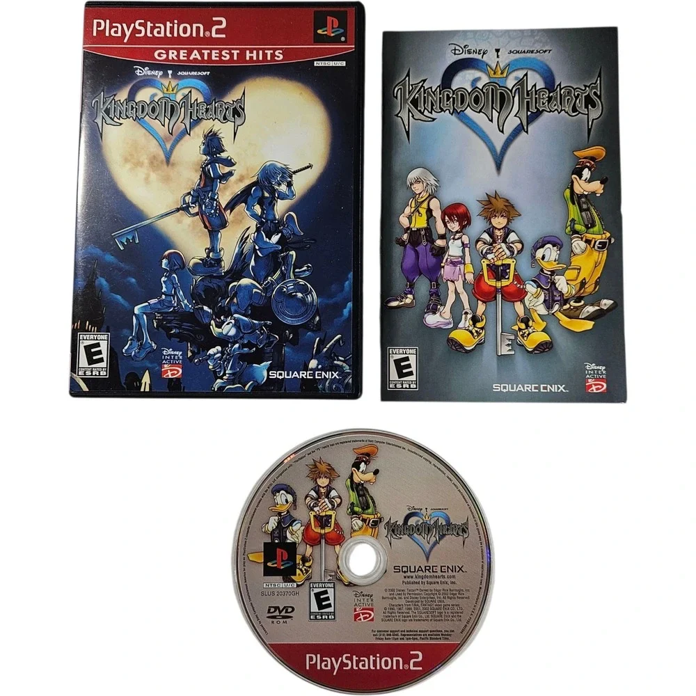 Kingdom Hearts (Sony PlayStation 2, 2002) Greatest Hits Disney Square-Enix Retro